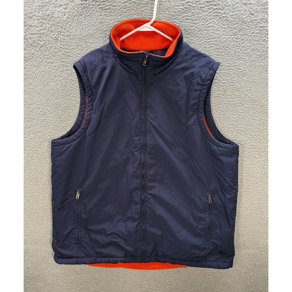 LL Bean Vest Adult XLT Blue Performance Stretch Fleece‎ Lined Outdoors Workwear